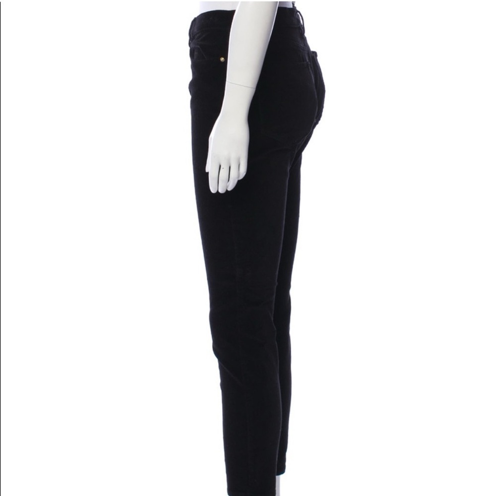 FRAME Le Skinny de Jeanne Velvet Pants Black High Rise Skinny Size 29 - Picture 3 of 4